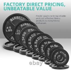 Premium Cast Iron Olympic Weight Plates Set 255 lbs for Ultimate Strength