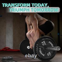Premium Cast Iron Olympic Weight Plates Set 255 lbs for Ultimate Strength