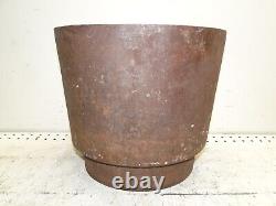 Primitive Vintage Heavy Duty Cast Iron Steel Pot 92lbs 13x13x11 1/2 Thick