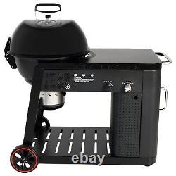 Pro Series Large Gas Assist Charcoal Grill Cast Iron Grates With Tabletop