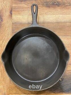 RARE 1890's Sidney O Hollow Ware Script Logo Cast Iron Skillet #9 Pre Wagner 12