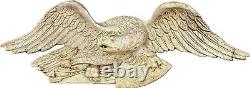 RARE 40 ANTIQUE WEATHERED CAST IRON HANGING AMERICAN EAGLE 40lbs HISTORIC DECOR