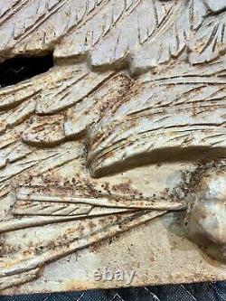 RARE 40 ANTIQUE WEATHERED CAST IRON HANGING AMERICAN EAGLE 40lbs HISTORIC DECOR