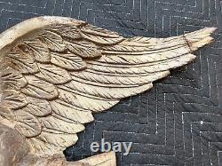 RARE 40 ANTIQUE WEATHERED CAST IRON HANGING AMERICAN EAGLE 40lbs HISTORIC DECOR