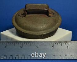RARE American CIVIL WAR Size 00 Cast Iron Pot withorig steel lid 12oz Gypsy Pot