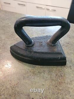 RARE Antique Large 19 LBS Cast Iron Flat SAD IRON Commercial #20