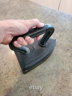 RARE Antique Large 19 LBS Cast Iron Flat SAD IRON Commercial #20