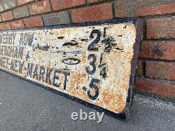 RARE Antique UK England Cast Iron City Highway Street Sign Pre 1930 54 85 Lbs