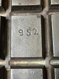 RARE Griswold No. 14 P/N 952 Variation 5 Solid Frame Cast Iron 12 Cup Gem Pan