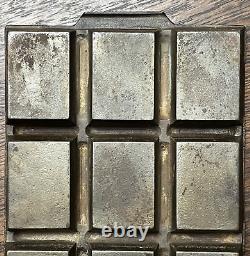 RARE Griswold No. 14 P/N 952 Variation 5 Solid Frame Cast Iron 12 Cup Gem Pan