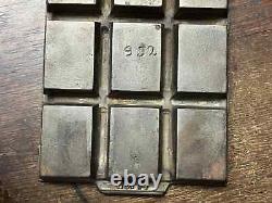 RARE Griswold No. 14 P/N 952 Variation 5 Solid Frame Cast Iron 12 Cup Gem Pan