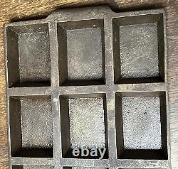RARE Griswold No. 14 P/N 952 Variation 5 Solid Frame Cast Iron 12 Cup Gem Pan