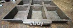 RARE Griswold No. 14 P/N 952 Variation 5 Solid Frame Cast Iron 12 Cup Gem Pan