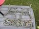 Rare & Hard To Find Vintage Cast Iron Dinosaurs Child's Bench Back And Sides