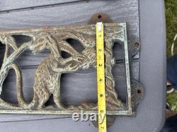 RARE & HARD TO FIND Vintage Cast Iron dinosaurs Child's Bench Back and sides