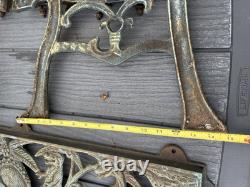RARE & HARD TO FIND Vintage Cast Iron dinosaurs Child's Bench Back and sides