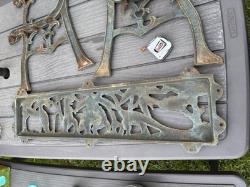 RARE & HARD TO FIND Vintage Cast Iron dinosaurs Child's Bench Back and sides