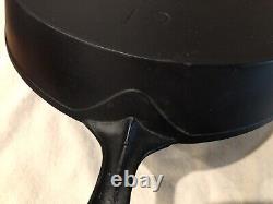 RARE LARGE ERIE #12 Cast Iron Skillet, pre-Griswold 14'' quote Mark FANCY 12