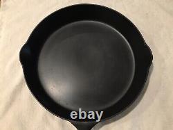 RARE LARGE ERIE #12 Cast Iron Skillet, pre-Griswold 14'' quote Mark FANCY 12