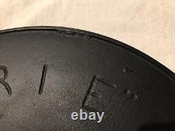 RARE LARGE ERIE #12 Cast Iron Skillet, pre-Griswold 14'' quote Mark FANCY 12