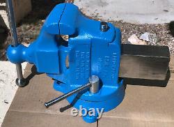 REED 404 SWIVEL JAW machinist Bench Vise, swivel base, 4 grooved jaws, 57 lbs