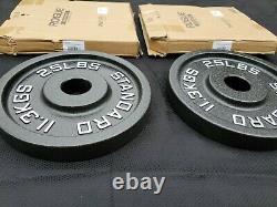 ROGUE 25lb Olympic Cast Iron Weight Plates Pair- Brand New Barbell Fitness