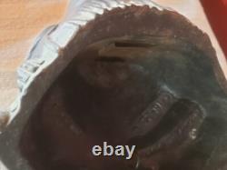 Rare 1957 Solid Cast Iron Foundry Marked Door Stop Bullfrog On Lily Pad 14 Lbs