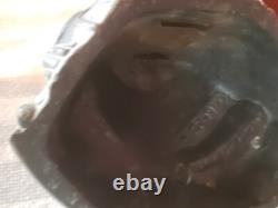 Rare 1957 Solid Cast Iron Foundry Marked Door Stop Bullfrog On Lily Pad 14 Lbs