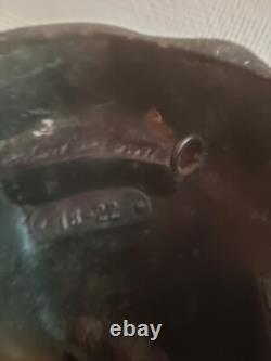 Rare 1957 Solid Cast Iron Foundry Marked Door Stop Bullfrog On Lily Pad 14 Lbs