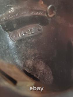 Rare 1957 Solid Cast Iron Foundry Marked Door Stop Bullfrog On Lily Pad 14 Lbs