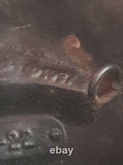 Rare 1957 Solid Cast Iron Foundry Marked Door Stop Bullfrog On Lily Pad 14 Lbs Rare 1957 Solid Cast Iron Foundry Marked Door Stop Bullfrog On Lily Pad 14 Lbs