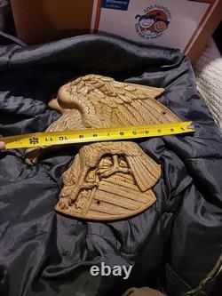 Rare Antique Cast Iron Eagle and Shield Wall Hanging Patriotic 13 X 11 15 lbs