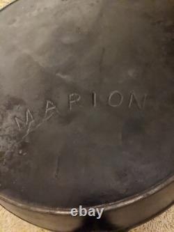 Rare! Antique Marion Stove Works No. 10 Cast Iron Skillet-Late 1800s/Early 1900s
