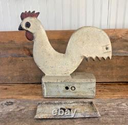 Rare Cast Iron Antique 16in Elgin Rooster Windmill Weight 10ft No2 Paint 45lbs