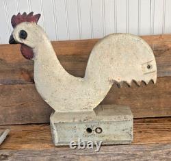 Rare Cast Iron Antique 16in Elgin Rooster Windmill Weight 10ft No2 Paint 45lbs