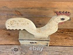 Rare Cast Iron Antique 16in Elgin Rooster Windmill Weight 10ft No2 Paint 45lbs