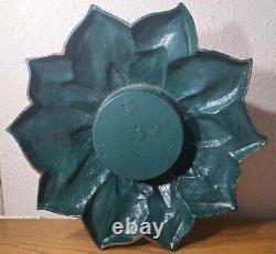 Rare Cast Iron Hand Painted Poinsettia Christmas Tree Stand 26lbs 4oz #248