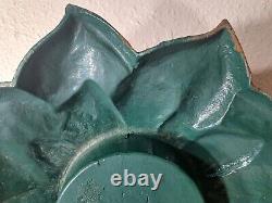 Rare Cast Iron Hand Painted Poinsettia Christmas Tree Stand 26lbs 4oz #248