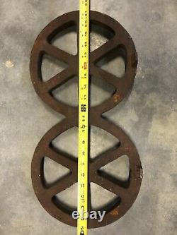 Rare Cast Iron Windmill Weight Made By Twin Wheel Mfg. Co, Hutchinson, KS 50lbs