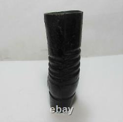 Rare Old Antique Cast Iron Boot Doorstop Ornament 4 1/4 x 5 x 1 5/8 3lbs