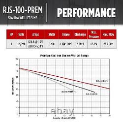 Red Lion RJS-100-PREM 1 HP, 23 GPM, 115/230 Volt, Premium Cast Iron Red, 602208