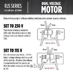 Red Lion RJS-100-PREM 1 HP, 23 GPM, 115/230 Volt, Premium Cast Iron Red, 602208