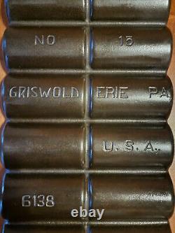 Restored Griswold No. 15 Cast Iron French Roll Pan- PN 6138