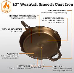 Round Wasatch Smooth Cast Iron Skillet (10 Inch), Bronze