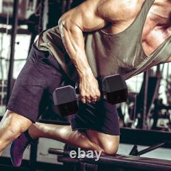 Rubber Coated Dumbbells Pair 25 lbs Cast Iron Non-slip Grip