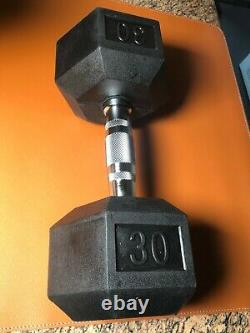 Rubber Dumbbells 10 lbs, 20 lbs, 30 lbs, 40 lbs BACK IN STOCK