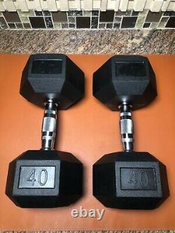 Rubber Dumbbells 10 lbs, 20 lbs, 30 lbs, 40 lbs BACK IN STOCK