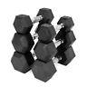 Rubber Hex Dumbbell Cap Hand Weight 10,20,30,50,100lb Home Gym Fitness Traini