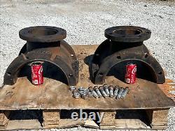 SALVAGE DUCTILE/CAST IRON ARCHED PIPE FITTINGS RUST FLANGE MUELLER 115 Lbs Each
