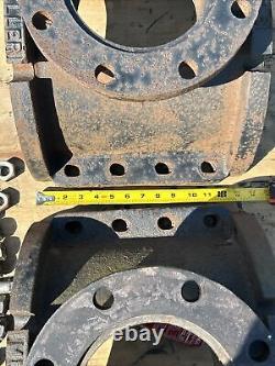 SALVAGE DUCTILE/CAST IRON ARCHED PIPE FITTINGS RUST FLANGE MUELLER 115 Lbs Each